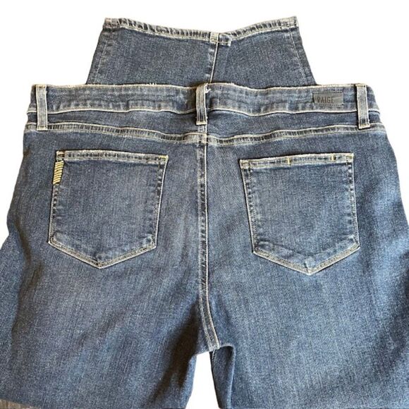 Paige Brigitte Pearl and Stud Embellished Ankle Cropped Jeans Size 32 Bling - Picture 12 of 15